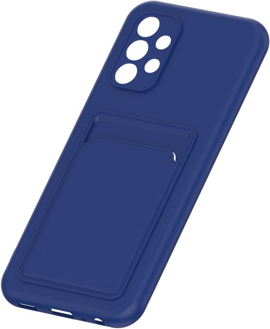 Samsung Galaxy A73 5G Hoesjes – Siliconen Backcover – Pasjeshouder – TPU – Blauw-Ilumina Benelux
