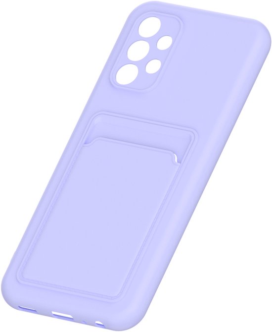 Samsung Galaxy A73 5G Hoesjes – Siliconen Backcover – Pasjeshouder – TPU – Lila-Ilumina Benelux