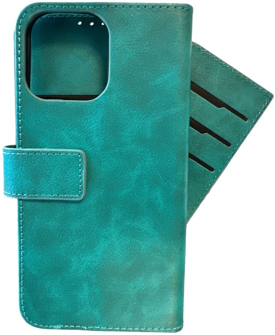 iPhone 16 Pro Hoesjes – Portemonnee Hoes – 9 Pasjesvakken – Multi Storage Wallet – Groen-Ilumina Benelux