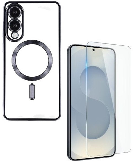 Samsung Galaxy S25 Edge Hoesjes – Backcover – MagSafe – 2x Screenprotector – Zwart-Ilumina Benelux