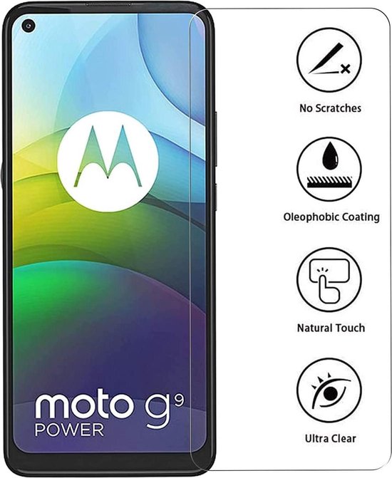 Screenprotector – Geschikt voor Motorola Moto G9 Power – Gehard Glas 9H – Anti-kras – 5-Pack – Transparant