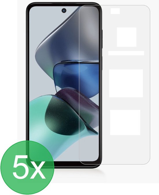 Screenprotector - Geschikt voor Motorola Moto G23 - 9H Glas (5-Pack)
