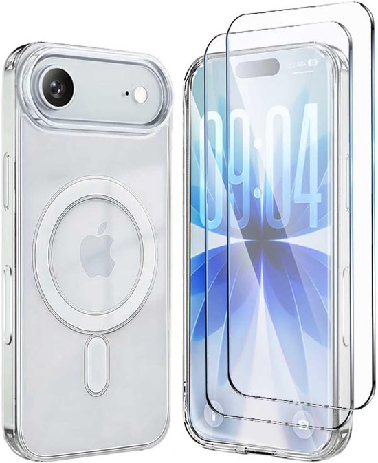iPhone Air Hoesjes – Transparante Backcover – Schokbestendig – MagSafe Compatibel – Incl. 2x Gehard Glas Screenprotector-Ilumina Benelux