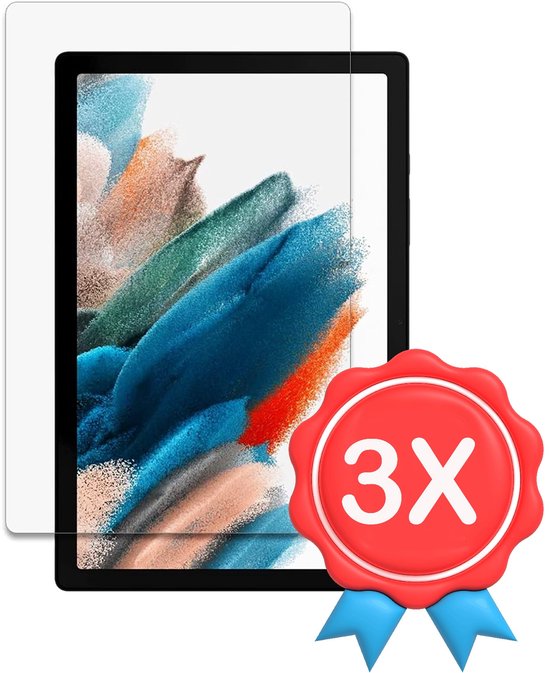 Screenprotector – Geschikt voor Samsung Galaxy Tab A8 10.5 (2021/2022) SM-X200/X205/X207 – Gehard Glas – Anti-kras – 3-Pack Tempered Glas-tabletscreenprotectors-Ilumina Benelux