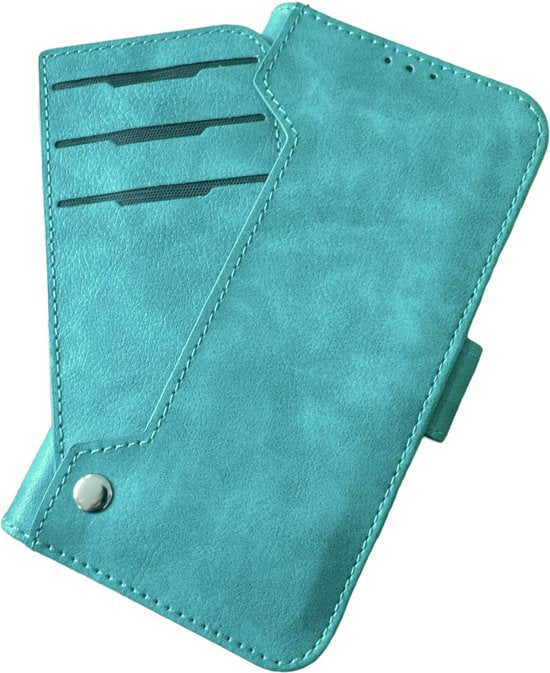 Samsung Galaxy A35 Hoesjes – Multi Storage Portemonnee Hoes – 9 Pasjesvakken – Groen