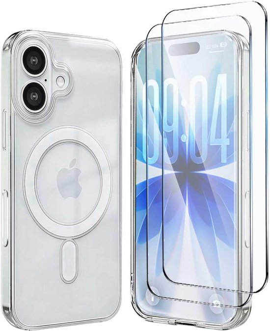 iPhone 17 Hoesjes – Transparante Backcover – Schokbestendig – MagSafe Compatibel – Incl. 2x Gehard Glas Screenprotector-Ilumina Benelux