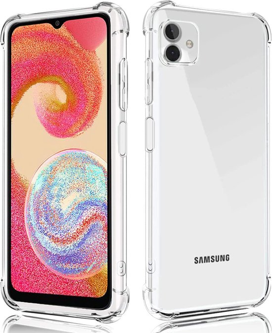 Shockproof Flexibele achterkant Silicone hoesje Transparant Geschikt voor: Samsung Galaxy A04E