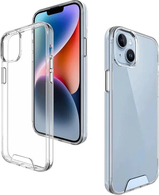 iPhone 14 Hoesjes – Transparante TPU Bumper Case – Military Grade Schokbestendig – Crystal Clear-Ilumina Benelux