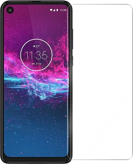 Screenprotector - Geschikt voor Motorola One Action - 9H Glas (1-Pack)