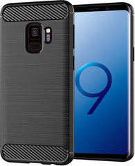 hoesje Geschikt voor: Samsung Galaxy S9 Plus Brushed Backcover - Zwart