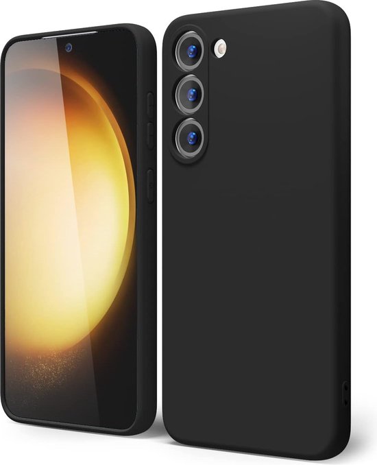 Samsung Galaxy S23 FE Hoesjes – Liquid Siliconen Backcover – Soft Touch – Flexibel – Zwart-Ilumina Benelux