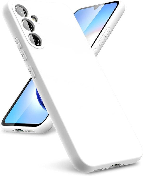 Samsung Galaxy A34 Hoesjes – Liquid Siliconen Backcover – Soft Touch – Flexibel – Wit-Ilumina Benelux