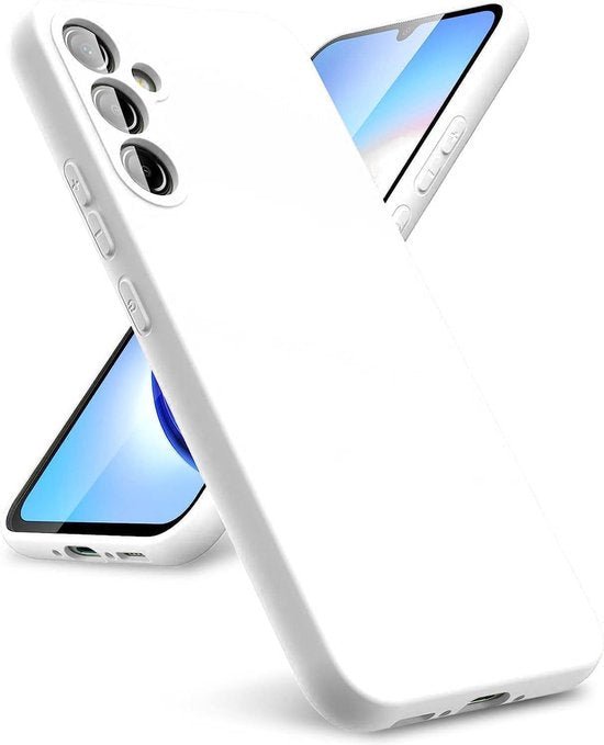 Samsung Galaxy A25 5G Hoesjes – Liquid Siliconen Backcover – Soft Touch – Flexibel – Wit-Ilumina Benelux