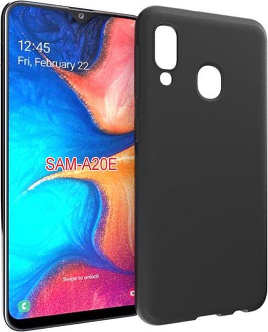 Soft Backcover Hoesje Geschikt voor: Samsung Galaxy A20E - Silicone - Zwart