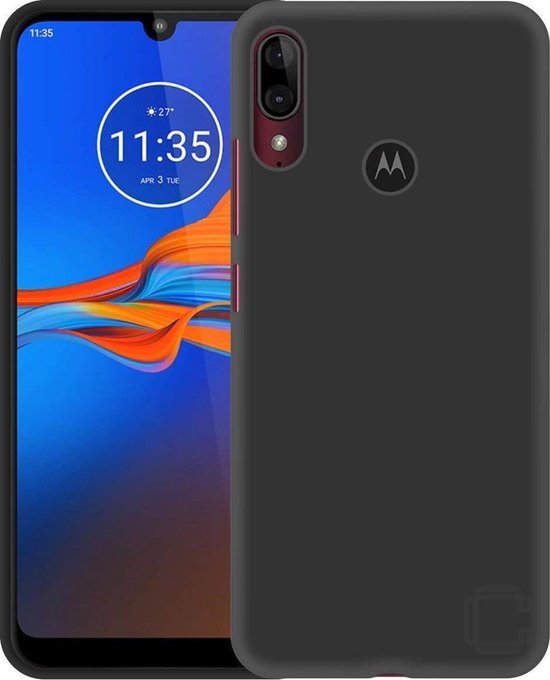 Motorola Moto E6s Hoesjes – Soft TPU Siliconen Backcover – Schokbestendig – Zwart-Ilumina Benelux