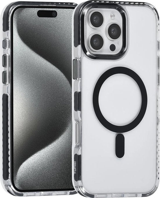 iPhone 16 Pro Hoesjes – MagSafe Backcover – Hoes met Koord – Zwart-Ilumina Benelux