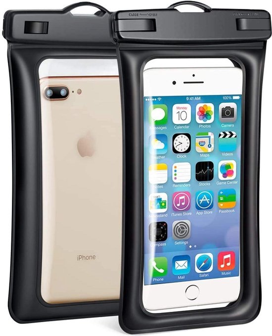 Waterdicht Telefoonhoesje Hardcase PS45 – IPX8 Onderwater Hoes tot 6.7 inch – Val- & Schokbestendig met Dubbele Klipsluiting & Draagkoord-Ilumina Benelux