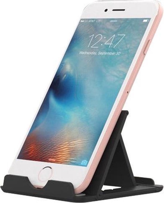 Telefoonhouder – Universeel Vouwbaar – Verstelbaar – Anti-Slip – Zwart-Ilumina Benelux