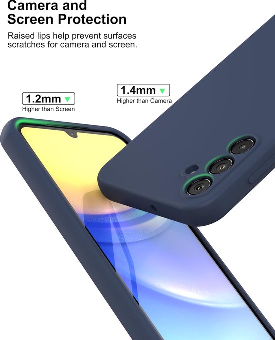 Samsung Galaxy A34 Hoesjes – Liquid Siliconen Backcover – Soft Touch – Flexibel – Blauw-Ilumina Benelux
