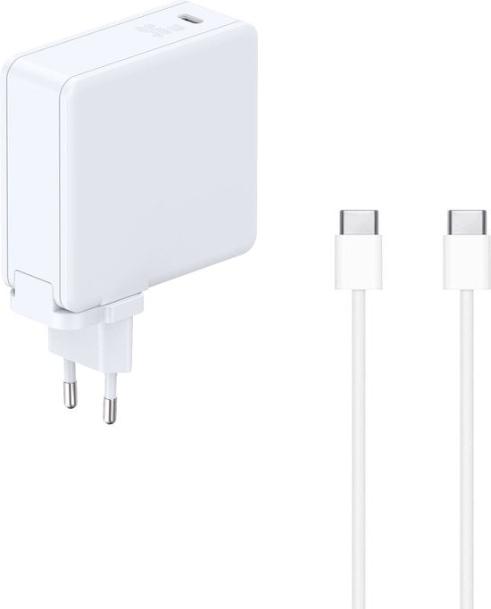 Oplader USB-C – Geschikt voor Lenovo Tab 4/K10/M10/P10/P11/P12 – 96W Snellader – USB-C Kabel 1m – Zwart