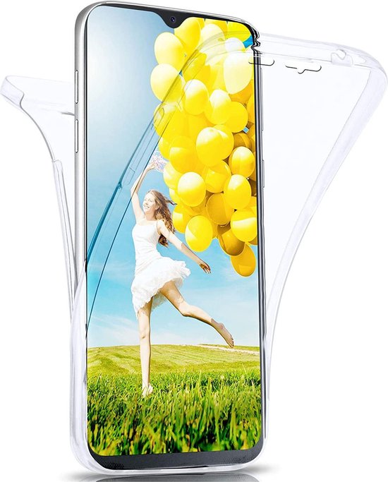 Samsung Galaxy M20 Hoesjes – Transparante Siliconen Backcover – Voor- en Achterkant Bescherming – Doorzichtig-Ilumina Benelux