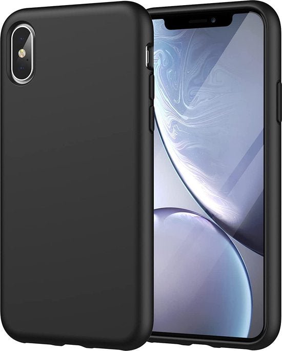 iPhone XR Hoesjes – Soft TPU Siliconen Backcover + Screenprotector – Schokbestendig – Zwart-Ilumina Benelux