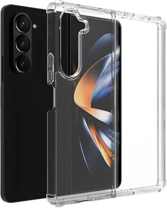 Samsung Galaxy Z Fold 5 Hoesjes – Siliconen Backcover – Schokbestendig – Transparant-Ilumina Benelux