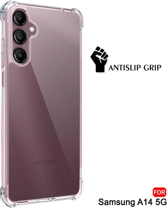Samsung Galaxy A14 5G Hoesjes – Crystal Clear Backcover – Schokbestendig – Transparant-Ilumina Benelux