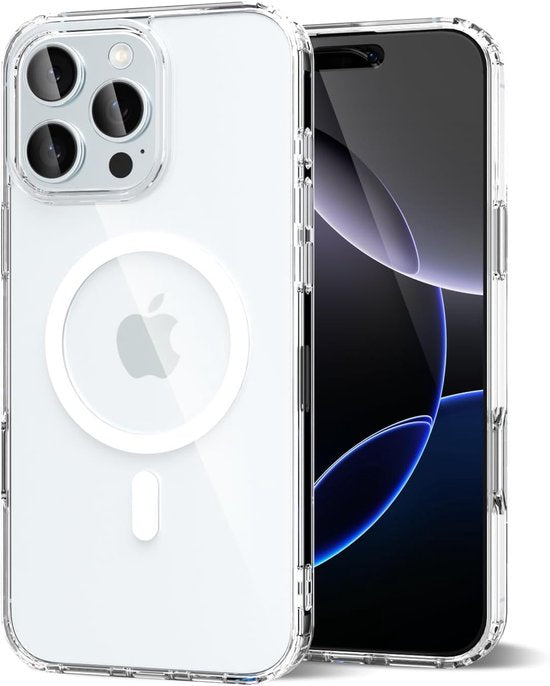 iPhone 16 Pro Hoesjes – Transparante Backcover – MagSafe Compatibel – Magnetisch – Schokbestendig – Clear-Ilumina Benelux