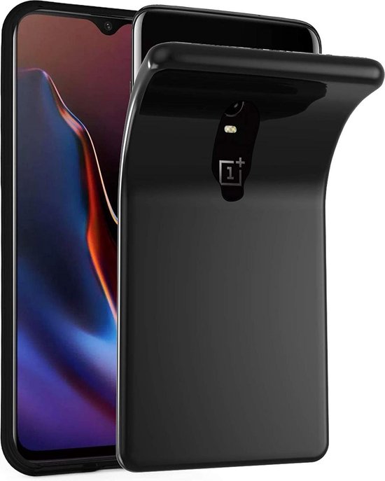 OnePlus 6T Hoesjes – Siliconen Backcover – Soft Silicone – Schokbestendig – Zwart-Ilumina Benelux