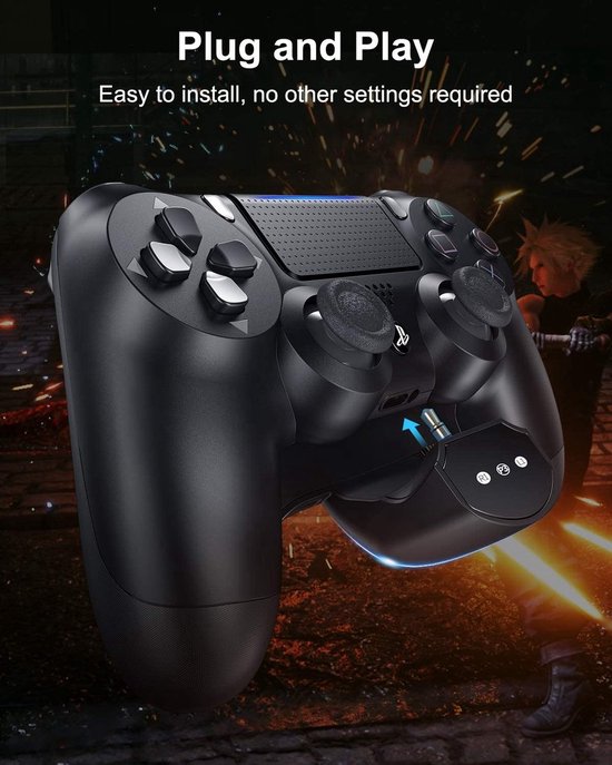 Back Button Attachment – Geschikt voor PS4 Controller – Programmeerbare Paddles – Turbo-functie – LED Display – Zwart-Ilumina Benelux