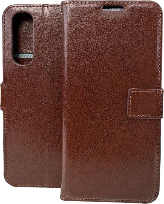 Oppo Find X2 Neo Hoesjes – Portemonnee Book Case – Pasjeshouder – Magneetsluiting – Bruin-Ilumina Benelux