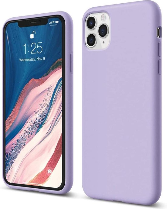 iPhone 12 Pro Hoesjes – Liquid Siliconen Backcover – Soft Touch – Schokbestendig – Lavendel-Ilumina Benelux