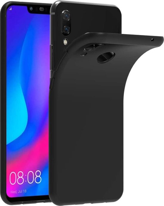 Huawei P Smart Plus 2019 Hoesjes – Siliconen Backcover – Soft TPU – Zwart-Ilumina Benelux