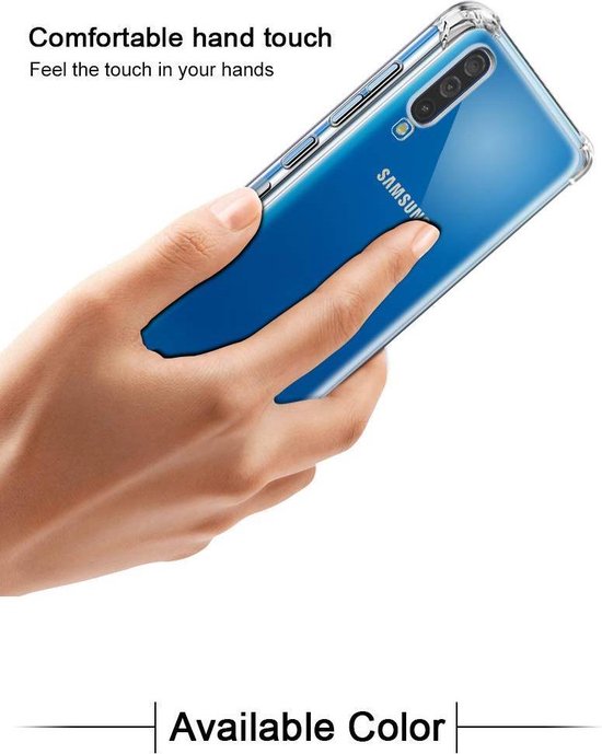 Samsung Galaxy A70 Hoesjes – Anti-Shock Hybride Backcover – Inclusief 2x Gehard Glas Screenprotector – Transparant-Ilumina Benelux