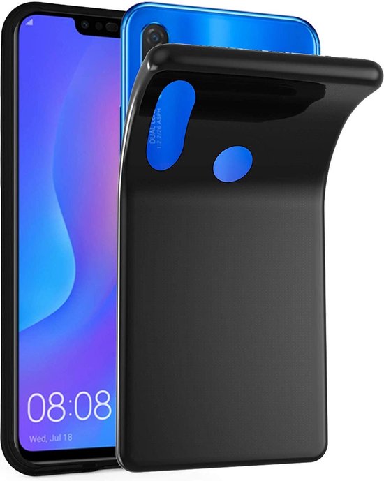 Huawei P Smart Plus 2018 Hoesjes – Siliconen Backcover – Soft Silicone – Schokbestendig – Zwart-Ilumina Benelux