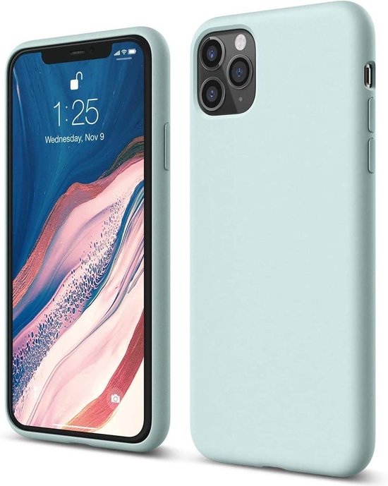 iPhone 12 Pro Max Hoesjes – Liquid Siliconen Backcover – Schokbestendig – Premium – Mint-Ilumina Benelux