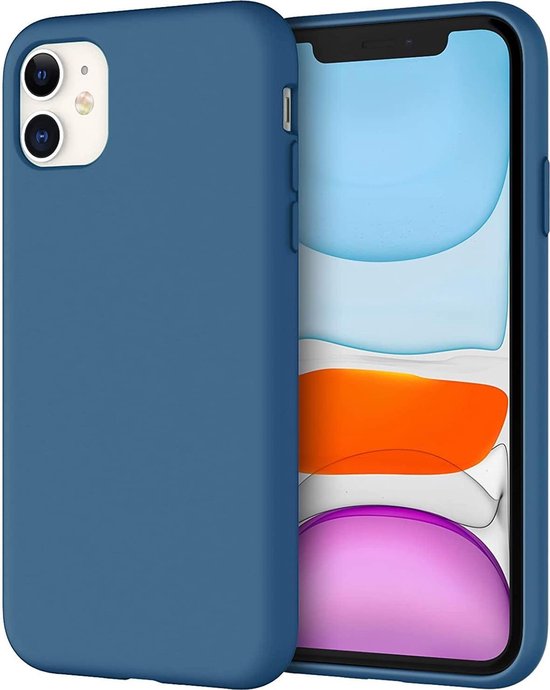 iPhone 12 Pro Max Hoesjes – Liquid Siliconen Backcover – Flexibele TPU Cover – Lichtblauw-Ilumina Benelux