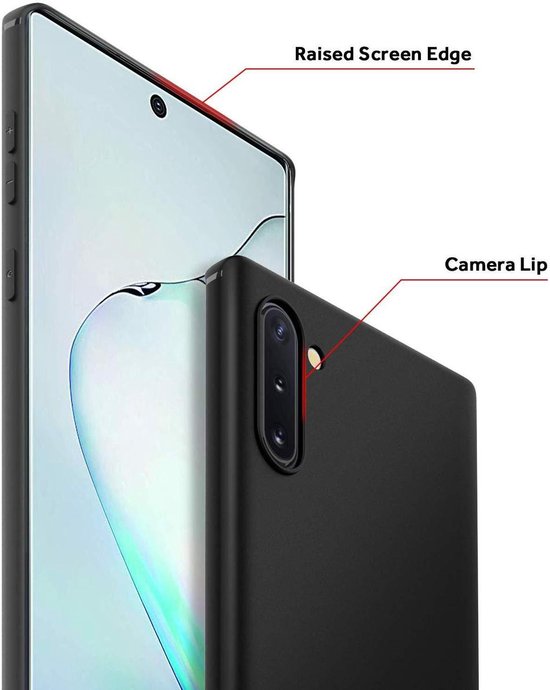 Samsung Galaxy Note 10 Hoesjes – Siliconen Backcover – Soft Touch – Schokbestendig – Zwart-Ilumina Benelux