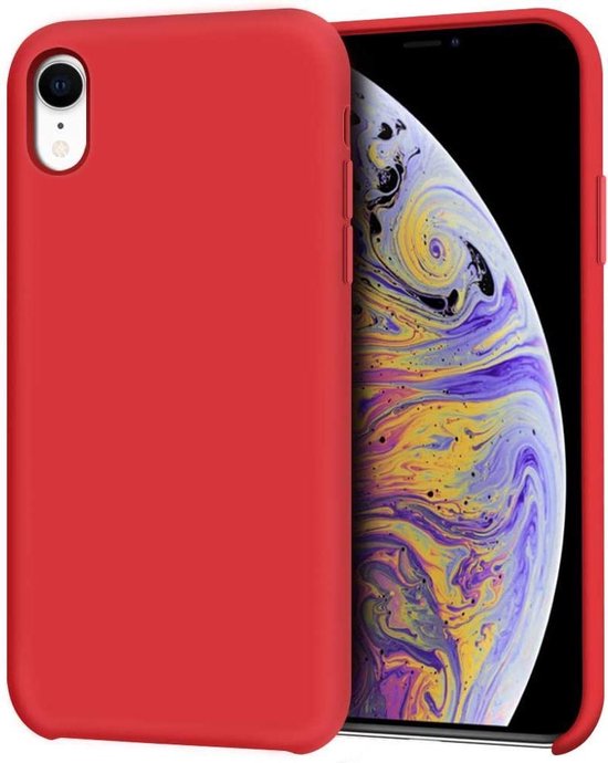 iPhone XR Hoesjes – Siliconen Backcover – Soft Silicone – Schokbestendig – Rood-Ilumina Benelux
