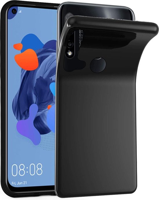 Huawei P20 Lite 2019 Hoesjes – Huawei Nova 5i – Siliconen Backcover – Zwart-Ilumina Benelux