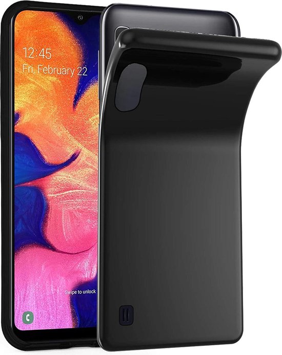 Samsung Galaxy A10 Hoesjes – Siliconen Backcover – Flexibel – Schokbestendig – Zwart-Ilumina Benelux