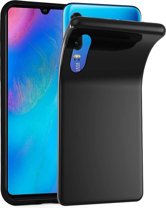 Huawei P30 Hoesjes – Siliconen Backcover – Soft Silicone – Schokbestendig – Zwart-Ilumina Benelux