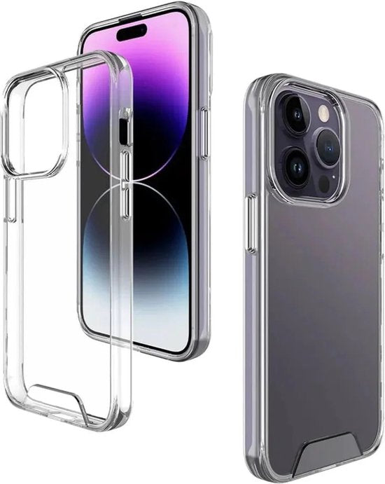 iPhone 15 Pro Hoesjes – Transparante TPU Siliconen Bumper – Military Grade Schokbestendig – Crystal Clear-Ilumina Benelux