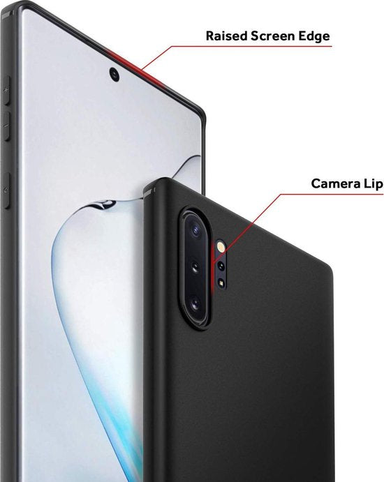 Samsung Galaxy Note 10 Plus Hoesjes – Siliconen Backcover – Soft Touch – Schokbestendig – Zwart-Ilumina Benelux