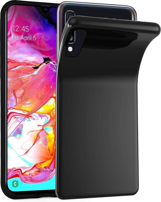 Samsung Galaxy A70 Hoesjes – Siliconen Backcover – Soft Touch – Schokbestendig – Zwart-Ilumina Benelux