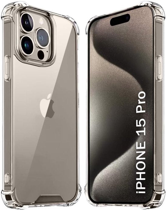 iPhone 15 Pro Hoesjes – Ultra-Hybrid Backcover – Schokbestendig – Crystal Clear – Transparant-Ilumina Benelux