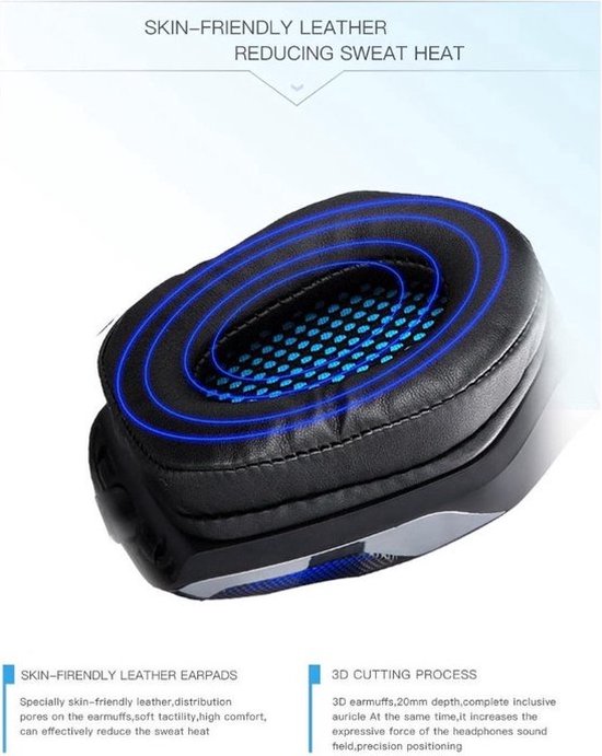 Gaming Headset Geschikt voor: Playstation 4 -5 - PS4, PS5, Xbox Series X en Laptop PC Computer