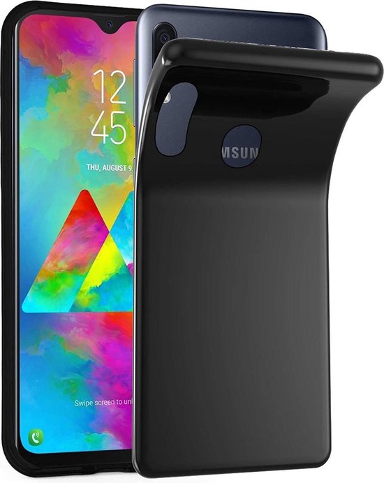 Samsung Galaxy M20 Hoesjes – Siliconen Backcover – Flexibel – Schokbestendig – Zwart-Ilumina Benelux