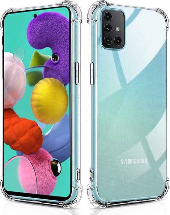 Samsung Galaxy A51 Hoesjes – Siliconen Backcover – Schokbestendig – Transparant-Ilumina Benelux
